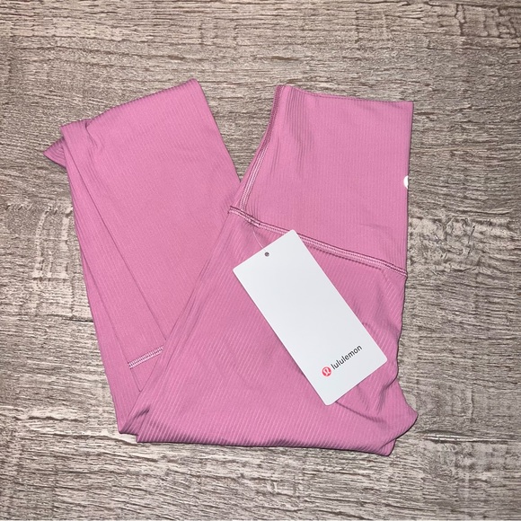NWT Lululemon Align HR Pant Ribbed Velvet Dust VLVD size 10 - Picture 1 of 4